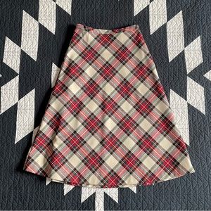 VINTAGE plaid wool skirt, women’s size XS
